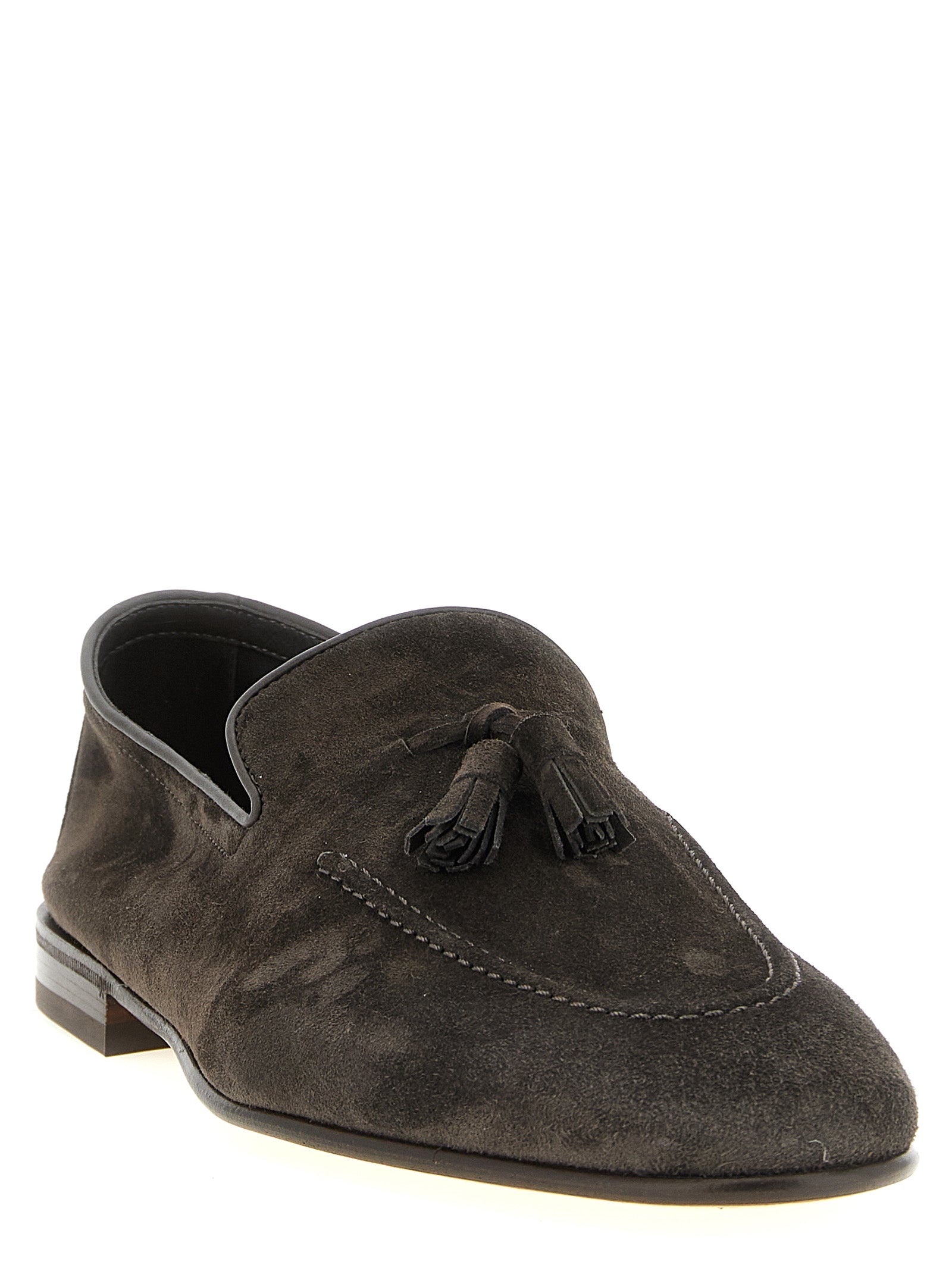 Suede Penny Loafers with Tassels