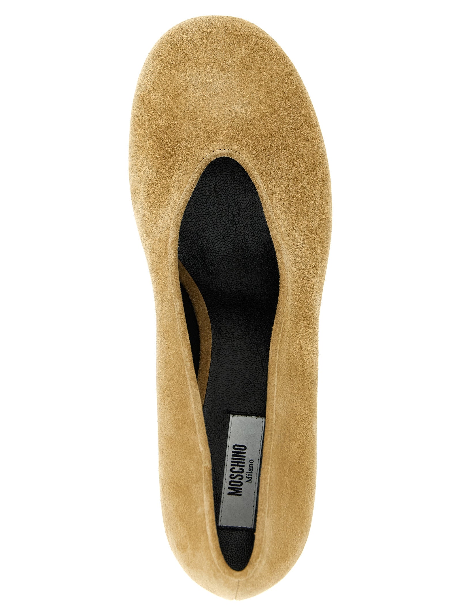 Suede Pumps with Spool Heel