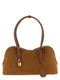 Suede Shoulder Bag with Breathable Hemp Lining