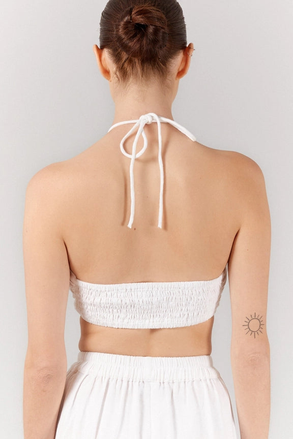Suki Crop Top - White-Top-BEFORE ANYONE ELSE-S/M-WHITE-Urbanheer