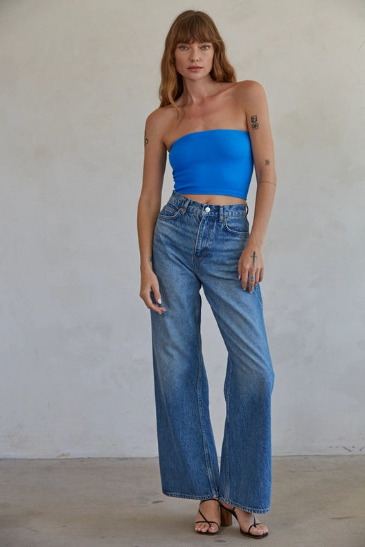 Sun-Kissed Tube Top French Blue-TOP-By Together-S/M-French Blue-Urbanheer