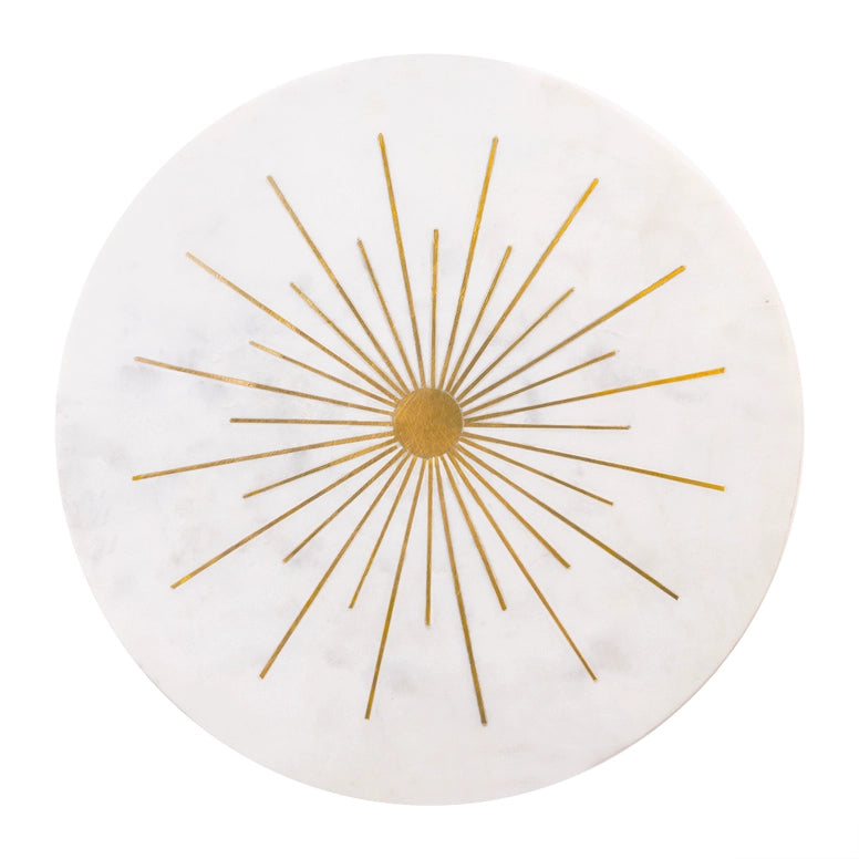 Sunshine Marble Cake Stand, 12"-Cake Stand-GAURI KOHLI-12.0" x 12.0"-Urbanheer