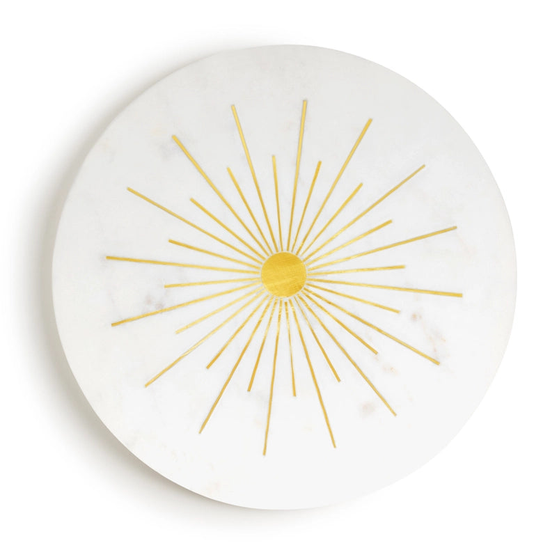 Sunshine Marble Cheese Board, 12"-Cheese Board-GAURI KOHLI-12" x 12" inches-Urbanheer