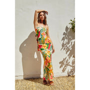 Super Bloom Strapless Tie Back Maxi Dress-Dress-Dress Forum-S-BOTANICAL GARDEN-Urbanheer
