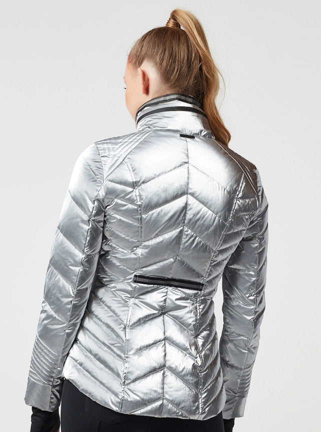 Super Hero Puffer with Reflective Trim (Jls) SILVER-Puffer Jacket-Blanc Noir-XS-SILVER-Urbanheer