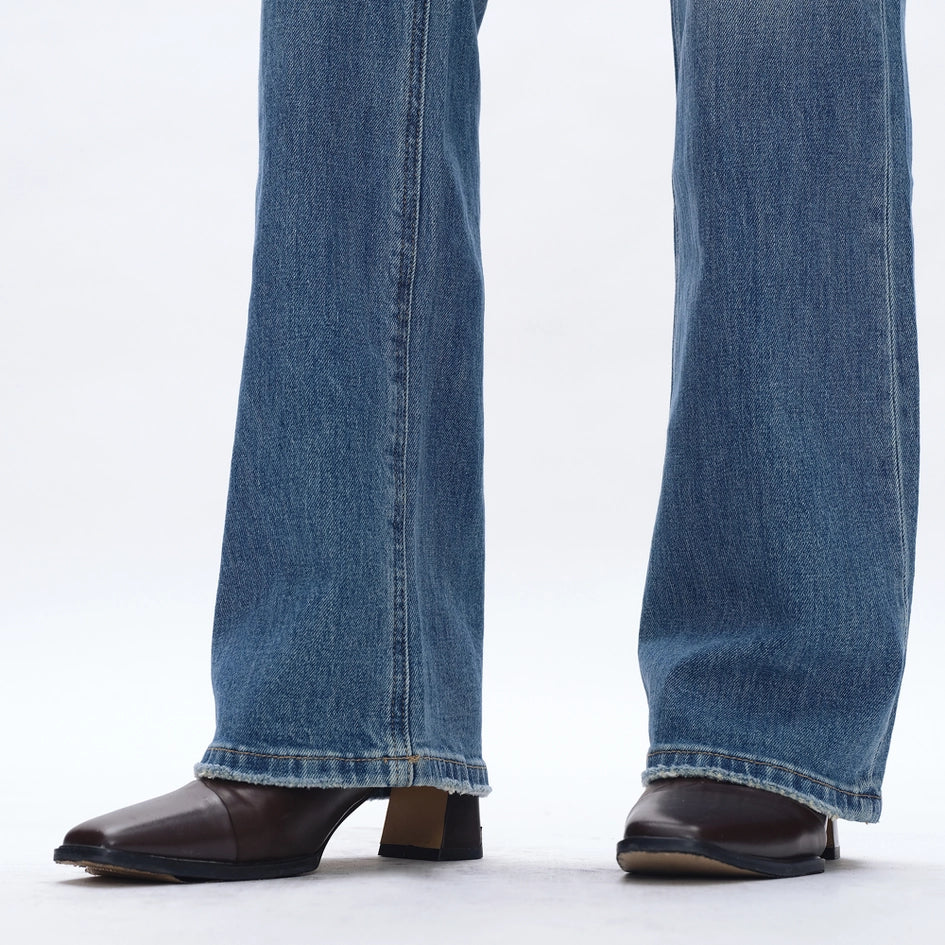 Super High Rise Bootcut Jeans with Finished Hem RETRO-Jeans-BAYEAS-24-RETRO-Urbanheer