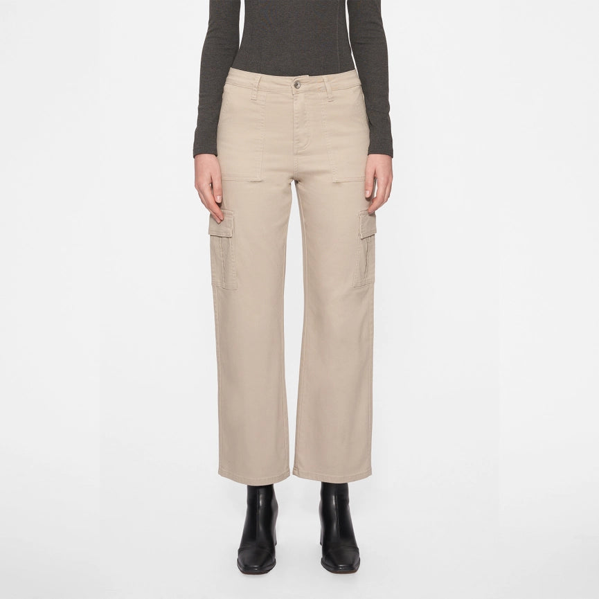 Super High Rise Cargo Straight Twill Pants STONE-Cargo Pants-BAYEAS-24-STONE-Urbanheer