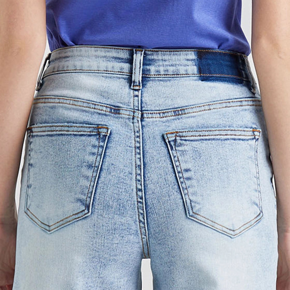 Super High Rise Crop Wide Leg Jeans with Raw Hem LIGHT BLUE-Jeans-BAYEAS-14W-LIGHT BLUE-Urbanheer