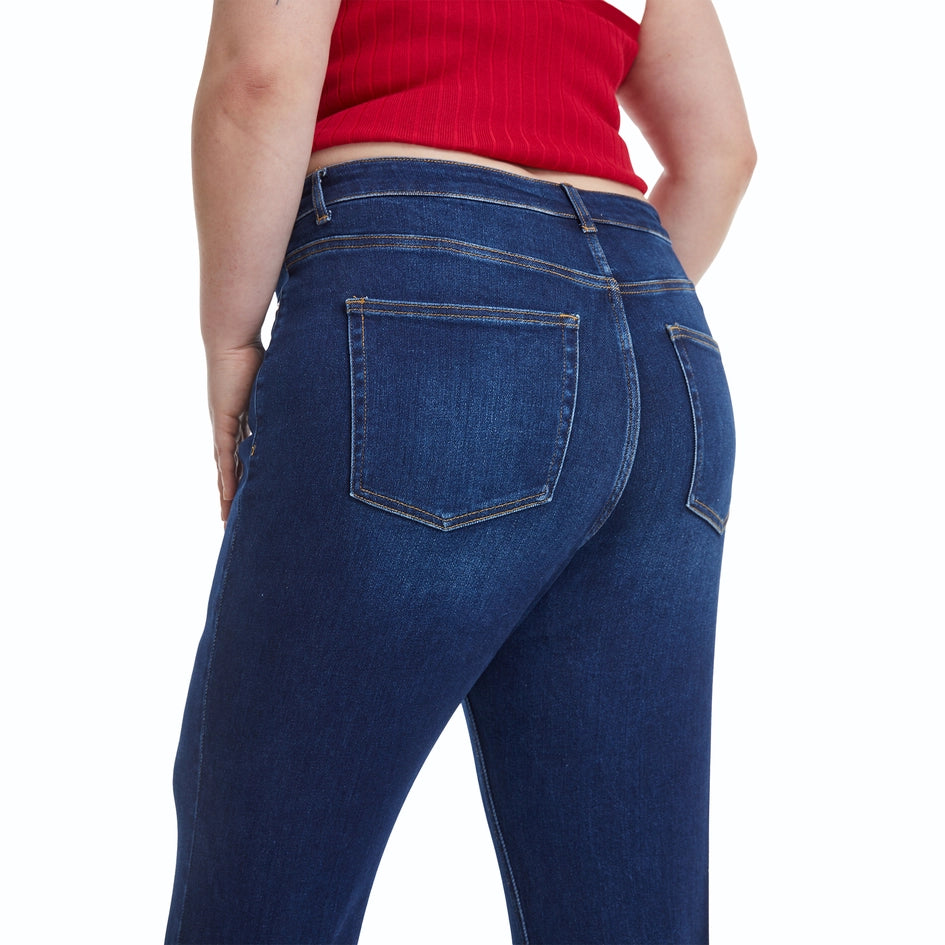 Super High Rise Straight Jeans with Raw Hem Jeans ULTRAMARINE-Jeans-BAYEAS-14W-ULTRAMARINE-Urbanheer