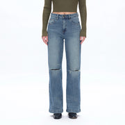 Super High Rise Wide Leg Jeans with Finished Hem RETRO-Jeans-BAYEAS-24-RETRO-Urbanheer