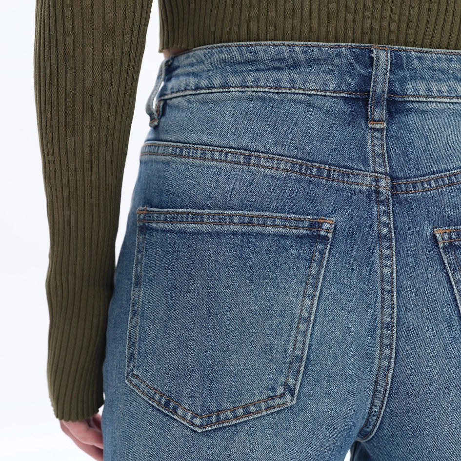 Super High Rise Wide Leg Jeans with Finished Hem RETRO-Jeans-BAYEAS-24-RETRO-Urbanheer