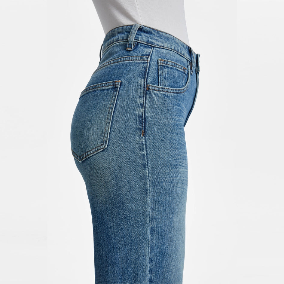 Super High Rise Wide Leg Jeans with Finished Hem RETRO-Jeans-BAYEAS-24-RETRO-Urbanheer