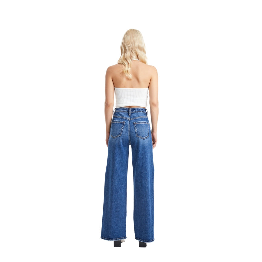 Super High Rise Wide Leg Jeans(Finished Hem,Slit) FREEFALL-Jeans-BAYEAS-24-FREEFALL-Urbanheer
