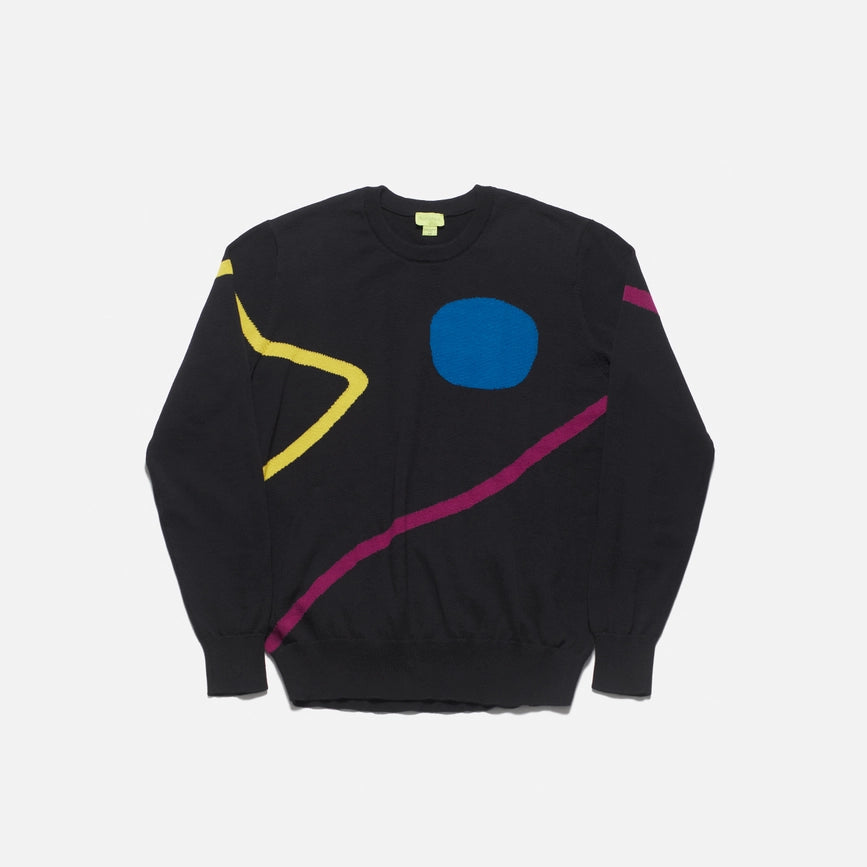 Supernova Pattern Long Sleeve Jacquard Knit Crew Neck Jumper-Jumper-Poplin and Co.-XL-Urbanheer