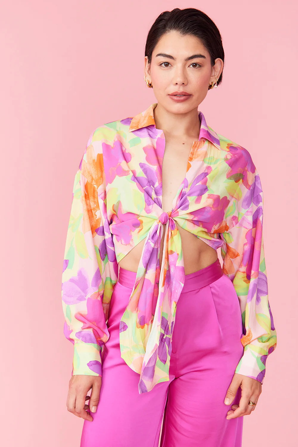 Sustainable Rose Petal Fibre Blouse-Tops-Buy Me Fur Ltd-One Size-Multi-Rose Petal Fibre-Urbanheer