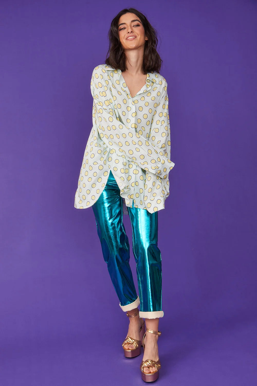 Sustainable Rose Petal Fibre Blue Shirt-Tops-Buy Me Fur Ltd-One Size-Blue-Rose Petal Fibre-Urbanheer