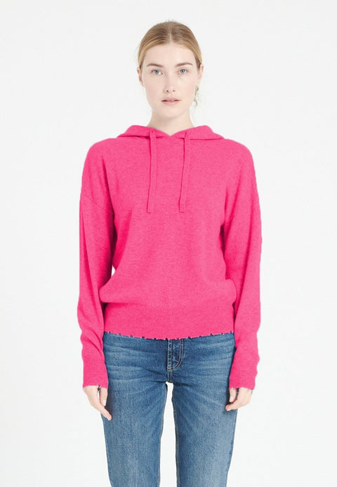Sweat à capuche cachemire rose indien femme - MIA 16-gilet à capuche femme-Studio Cashmere8-S-SC8-01118-rose indien-Urbanheer