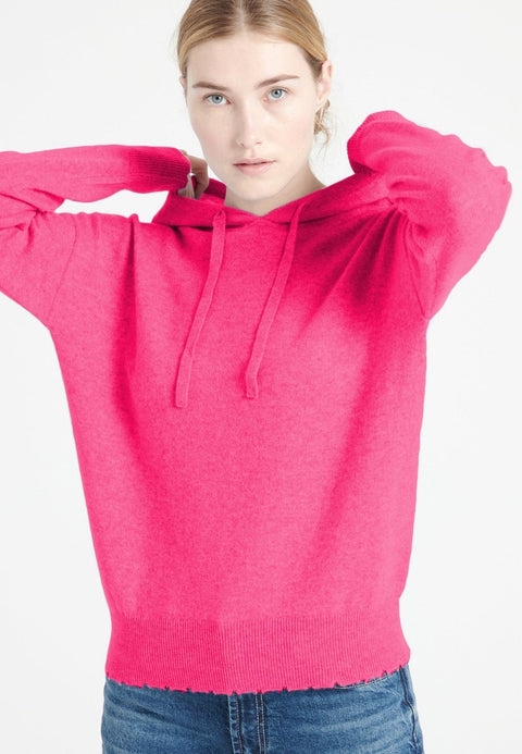 Sweat à capuche cachemire rose indien femme - MIA 16-gilet à capuche femme-Studio Cashmere8-S-SC8-01118-rose indien-Urbanheer
