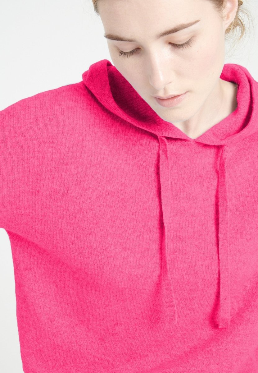 Sweat à capuche cachemire rose indien femme - MIA 16-gilet à capuche femme-Studio Cashmere8-S-SC8-01118-rose indien-Urbanheer