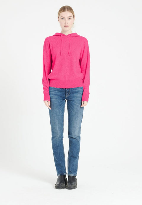 Sweat à capuche cachemire rose indien femme - MIA 16-gilet à capuche femme-Studio Cashmere8-S-SC8-01118-rose indien-Urbanheer