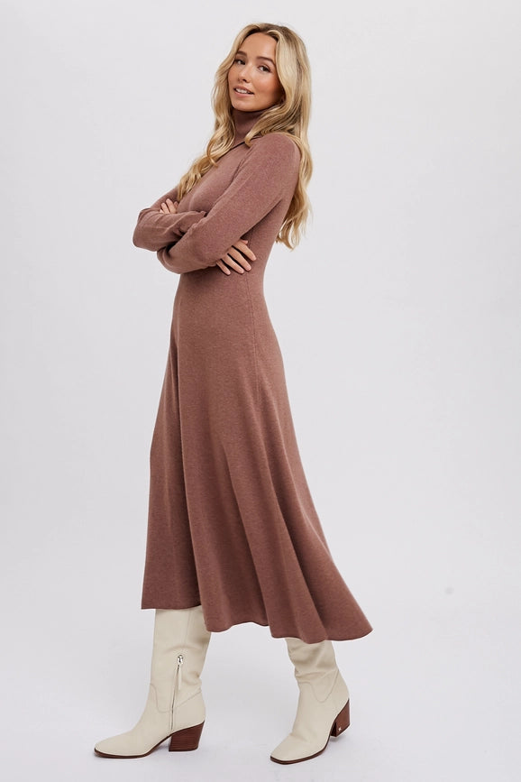 Sweater Maxi Dress-Dress-Bluivy-S-MOCHA-Urbanheer