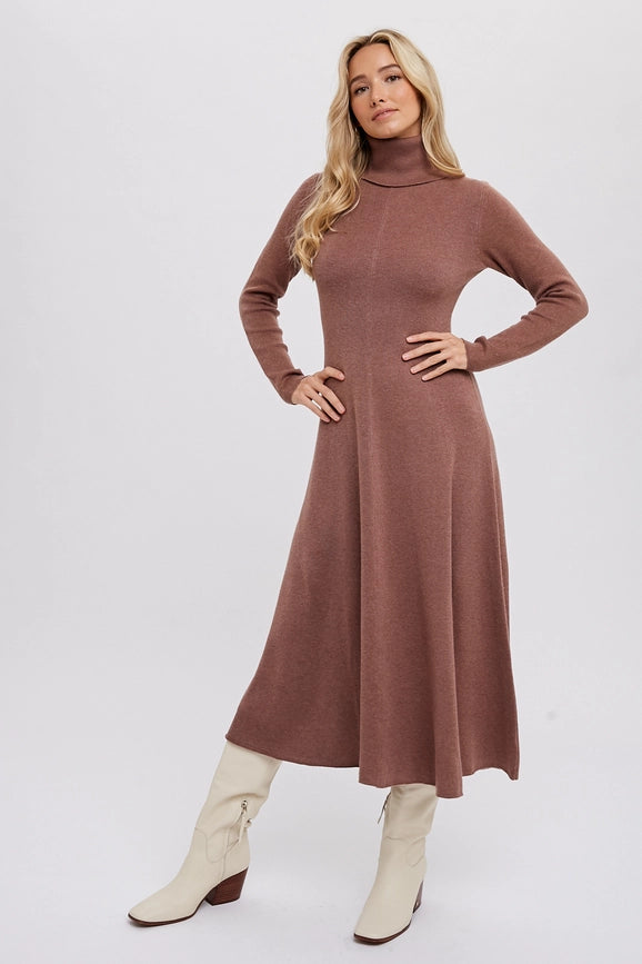 Sweater Maxi Dress-Dress-Bluivy-S-MOCHA-Urbanheer