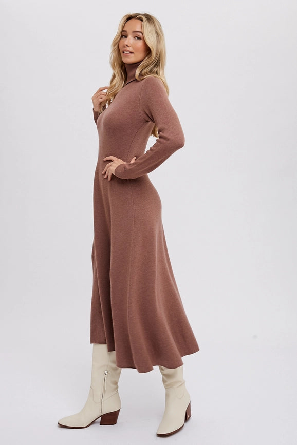 Sweater Maxi Dress-Dress-Bluivy-S-MOCHA-Urbanheer