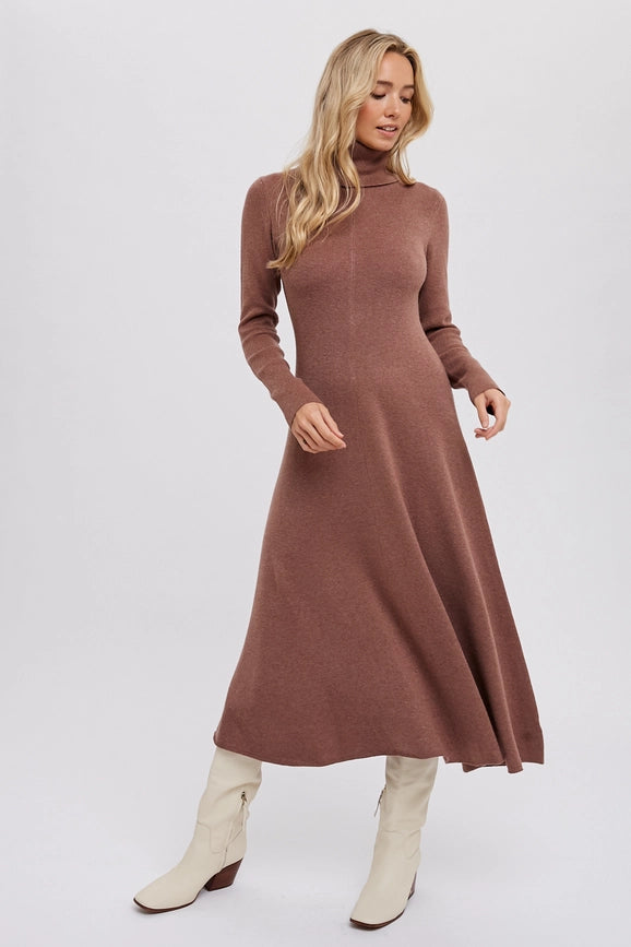 Sweater Maxi Dress-Dress-Bluivy-S-MOCHA-Urbanheer