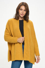 Sweater Open Front Kimono Cardigan-Cardigans-Reneecollection-Small-MUSTARD-Urbanheer