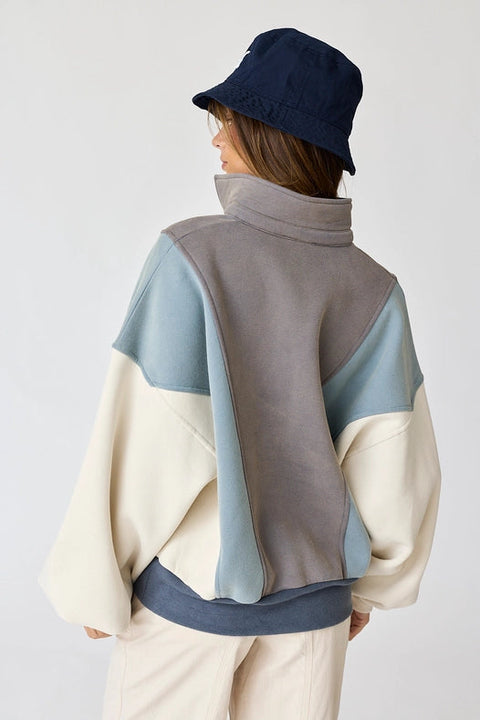Sweatshirt Blue Multi-Sweatshirt-Papermoon-S-Urbanheer