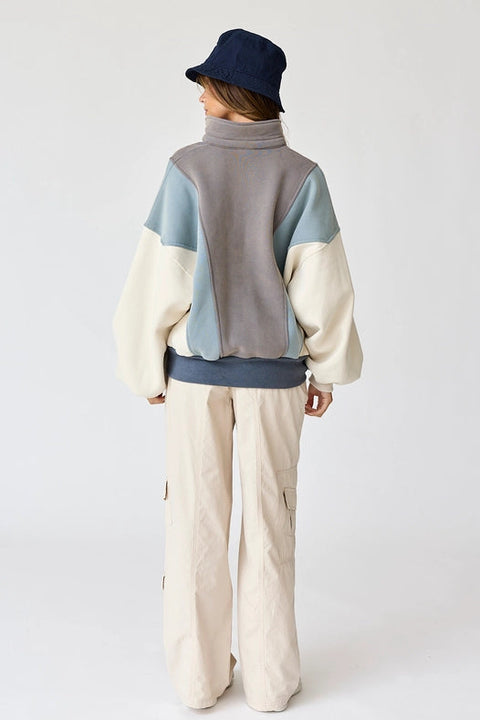 Sweatshirt Blue Multi-Sweatshirt-Papermoon-S-Urbanheer
