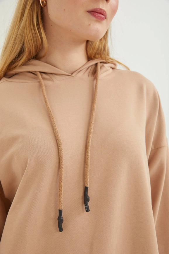 Sweatshirt-Camel 100% Cotton-Sweatshirt-SAARADE-standard-camel-Urbanheer