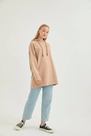 Sweatshirt-Camel 100% Cotton-Sweatshirt-SAARADE-standard-camel-Urbanheer