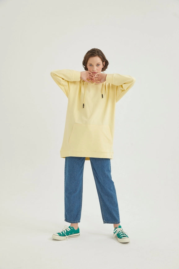 Sweatshirt Yellow 100% Cotton-Sweatshirt-SAARADE-standard-yellows-Urbanheer