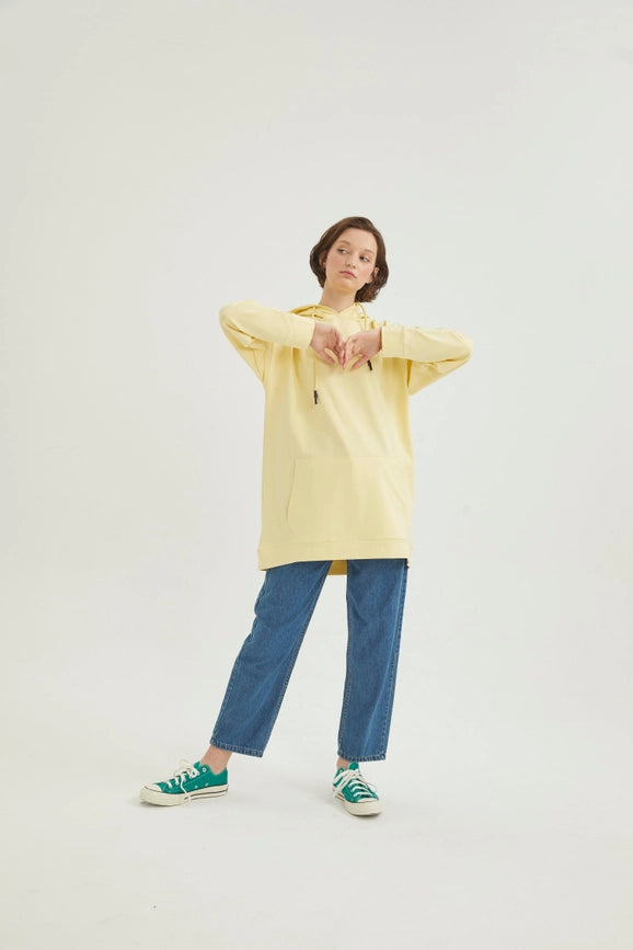 Sweatshirt Yellow 100% Cotton-Sweatshirt-SAARADE-standard-yellows-Urbanheer