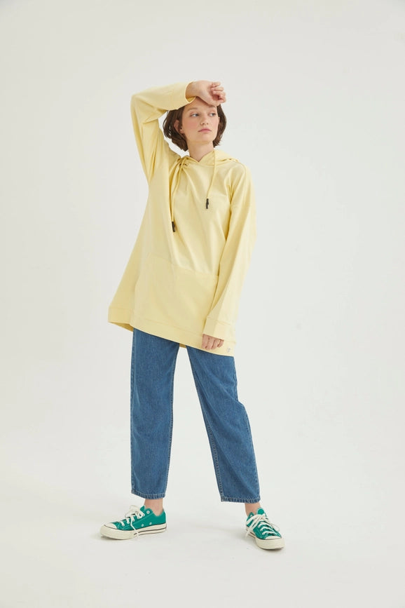 Sweatshirt Yellow 100% Cotton-Sweatshirt-SAARADE-standard-yellows-Urbanheer
