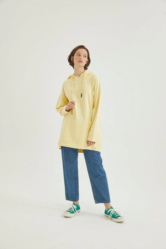 Sweatshirt Yellow 100% Cotton-Sweatshirt-SAARADE-standard-yellows-Urbanheer