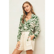 Sweet Summer Wrap Collared Shirt Ibiza Palm-SHIRT-Dress Forum-S-Urbanheer