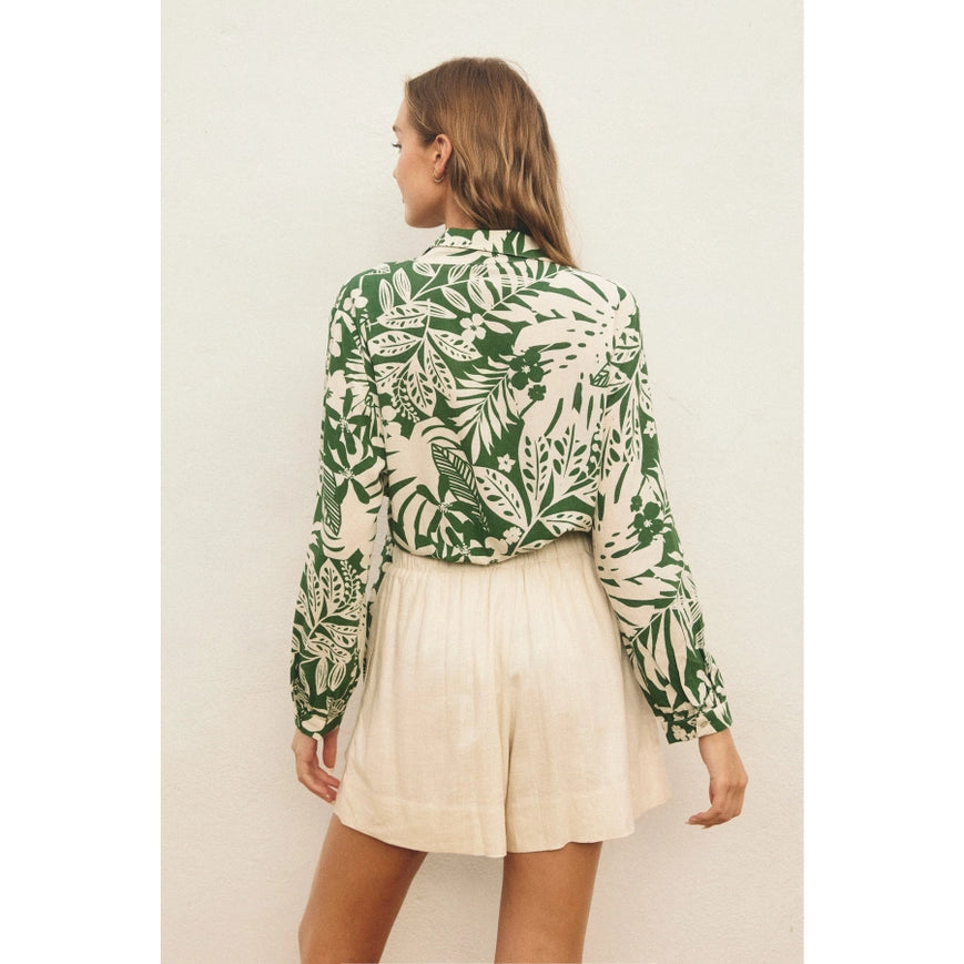 Sweet Summer Wrap Collared Shirt Ibiza Palm-SHIRT-Dress Forum-S-Urbanheer