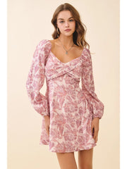 Sweetheart Neck Ruched Crossover Detail Dress