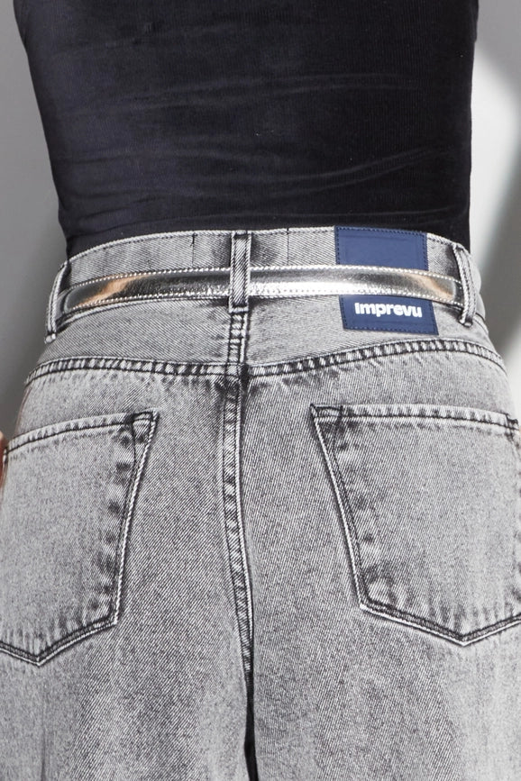 Swiggy Palazzo Gray Jeans-Jeans-IMPREVU-XS-Urbanheer