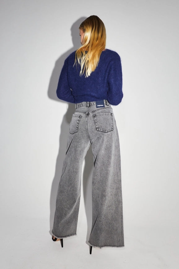 Swiggy Palazzo Gray Jeans-Jeans-IMPREVU-XS-Urbanheer