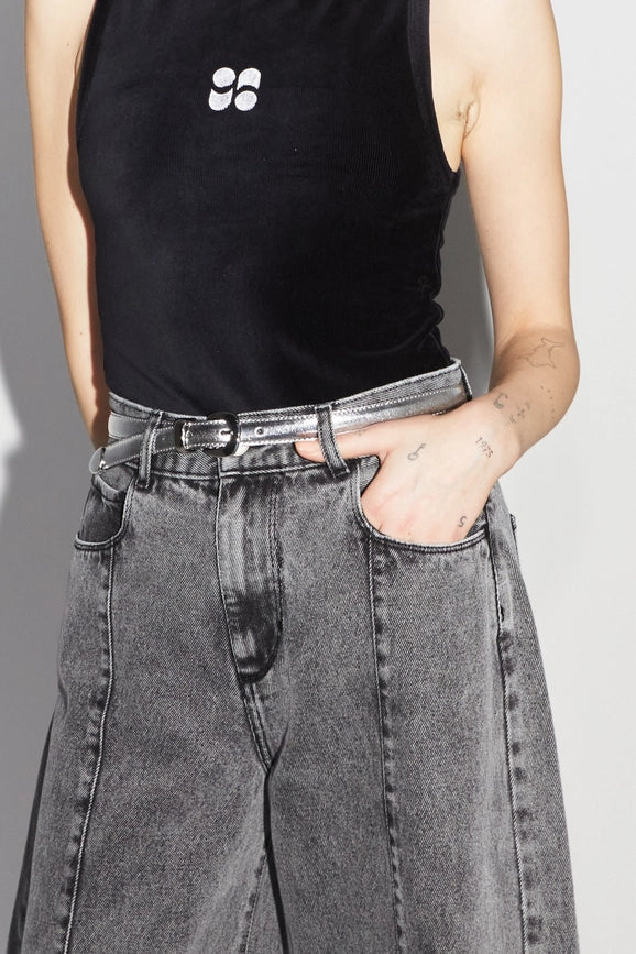 Swiggy Palazzo Gray Jeans-Jeans-IMPREVU-XS-Urbanheer