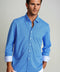 Swiss Check Long Sleeve Tech Shirt - Blue