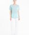 T-shirt col rond cachemire turquoise femme - AVA 6-t-shirt femme-Studio Cashmere8-S-SC8-01133-turquoise-Urbanheer