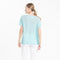 T-shirt col rond cachemire turquoise femme - AVA 6-t-shirt femme-Studio Cashmere8-S-SC8-01133-turquoise-Urbanheer