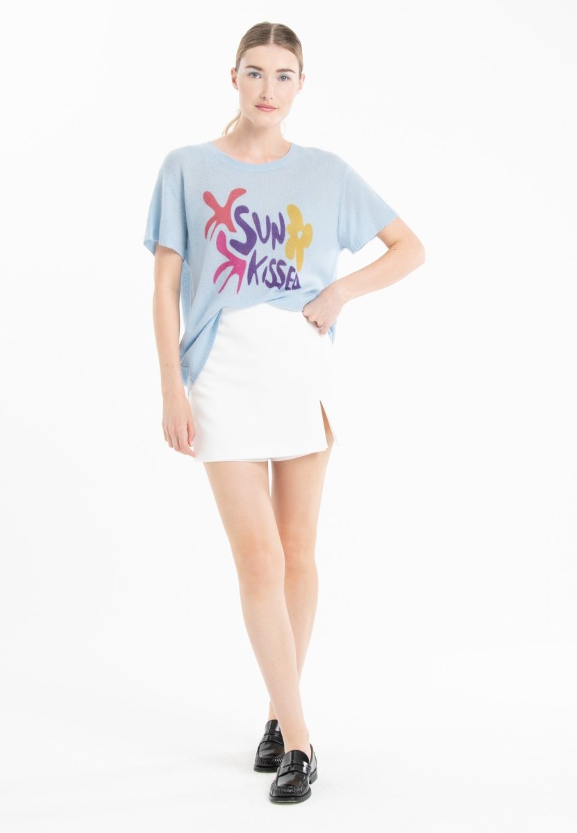 T-shirt col rond en cachemire baby blue imprimé femme - KELLY 18-col rond femme-Studio Cashmere8-S-M-SC8-01099-baby blue/imprimé-Urbanheer