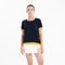 T-shirt col rond ultrafin cachemire et laine bleu marine/ jaune femme - KELLY 1-col rond femme-Studio Cashmere8-S-M-SC8-01011-bleu marine/jaune-Urbanheer