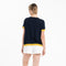 T-shirt col rond ultrafin cachemire et laine bleu marine/ jaune femme - KELLY 1-col rond femme-Studio Cashmere8-S-M-SC8-01011-bleu marine/jaune-Urbanheer