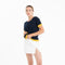 T-shirt col rond ultrafin cachemire et laine bleu marine/ jaune femme - KELLY 1-col rond femme-Studio Cashmere8-S-M-SC8-01011-bleu marine/jaune-Urbanheer